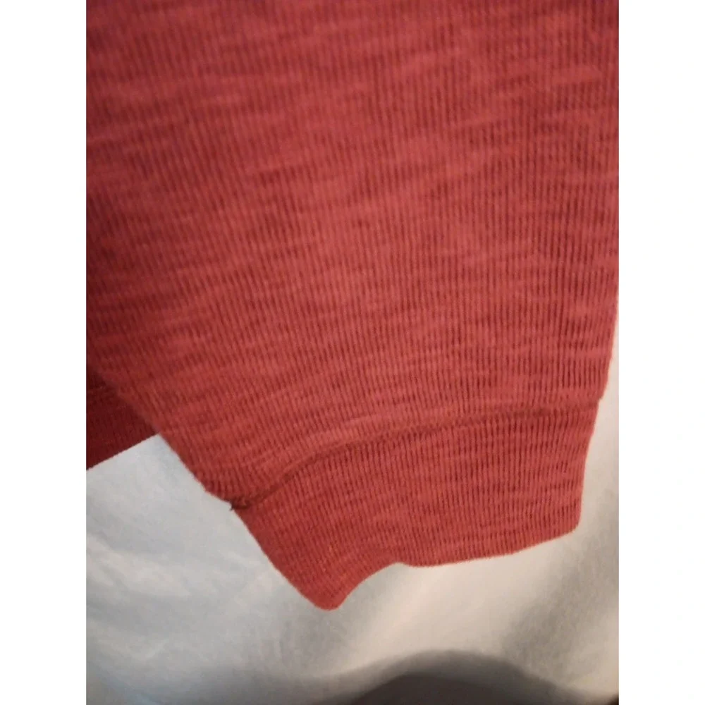 NEW MENS XXL BANANA REPUBLIC LONG SLEEVE DOUBLE KNIT CREW NECK SHIRT Burgandy